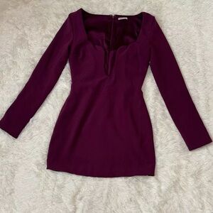 NWOT HOUSE OF CB MARCELLA MERLOT PLUNGE CORSET DRESS SIZE L+ (XL) Size 10-12